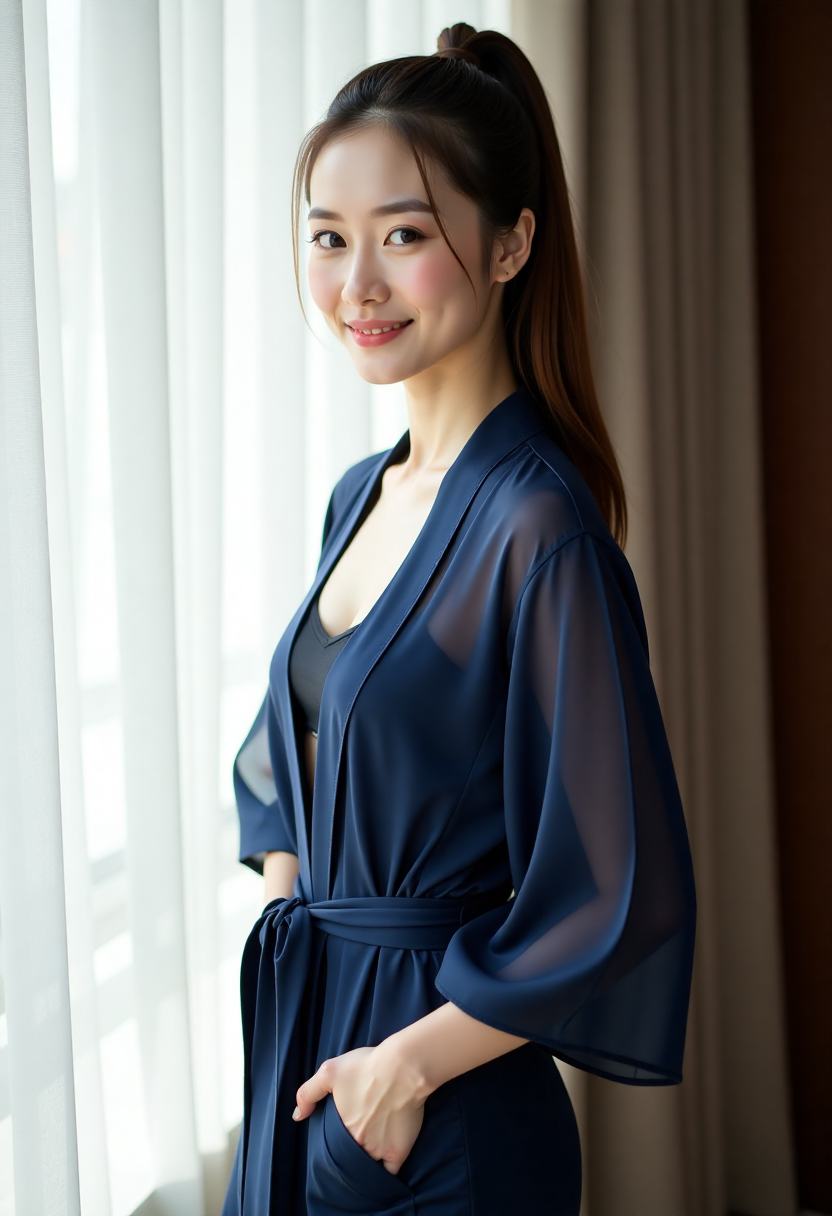 演员在片场研读剧本的工作照